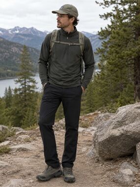 Cloudveil Black Performance Stretch Pants Men’s 38 Outdoor Travel